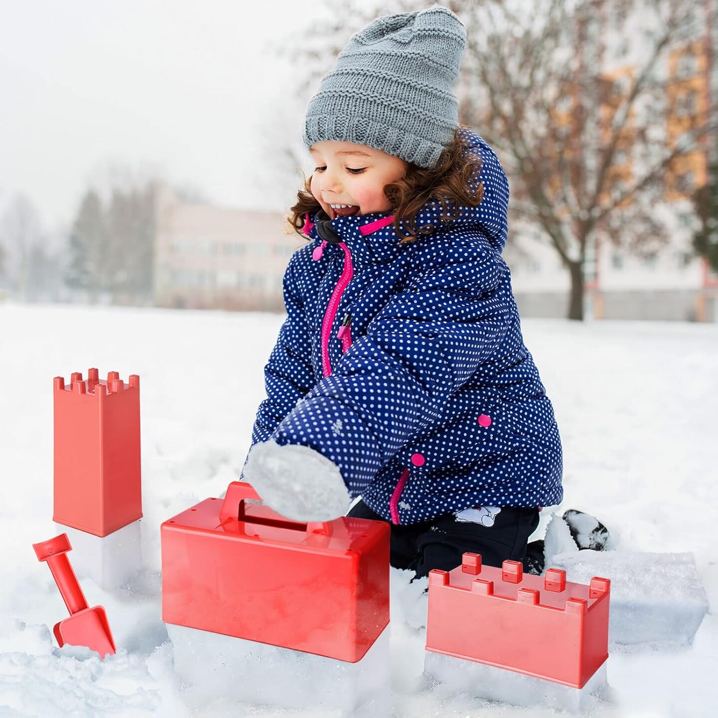 Summer Snow Fort Building Block - Beach Sand Toys for Kids, Sand Castle Mold Kit, Winter Summer Outdoor Fun Toys for Boys Girls Toddler Adults Birthday Gifts