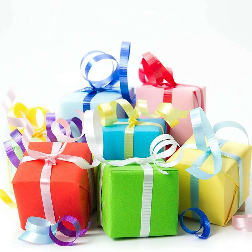 500 Yards Curling Ribbon with Spool, 1/5" Wide Crimped Texture Curling Ribbons