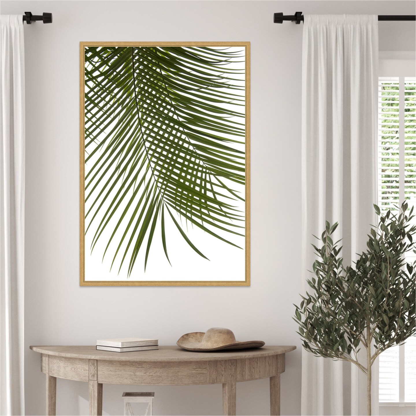 Palm Leaves Foliage Photo IV by Amini54 Framed Canvas Wall Art