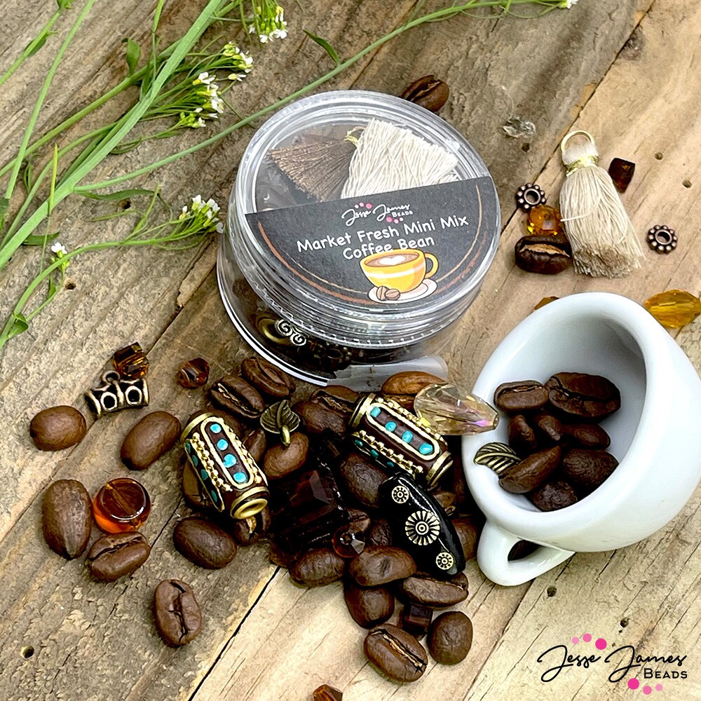 Jesse James Beads Mini Bead Mix in Coffee Bean
