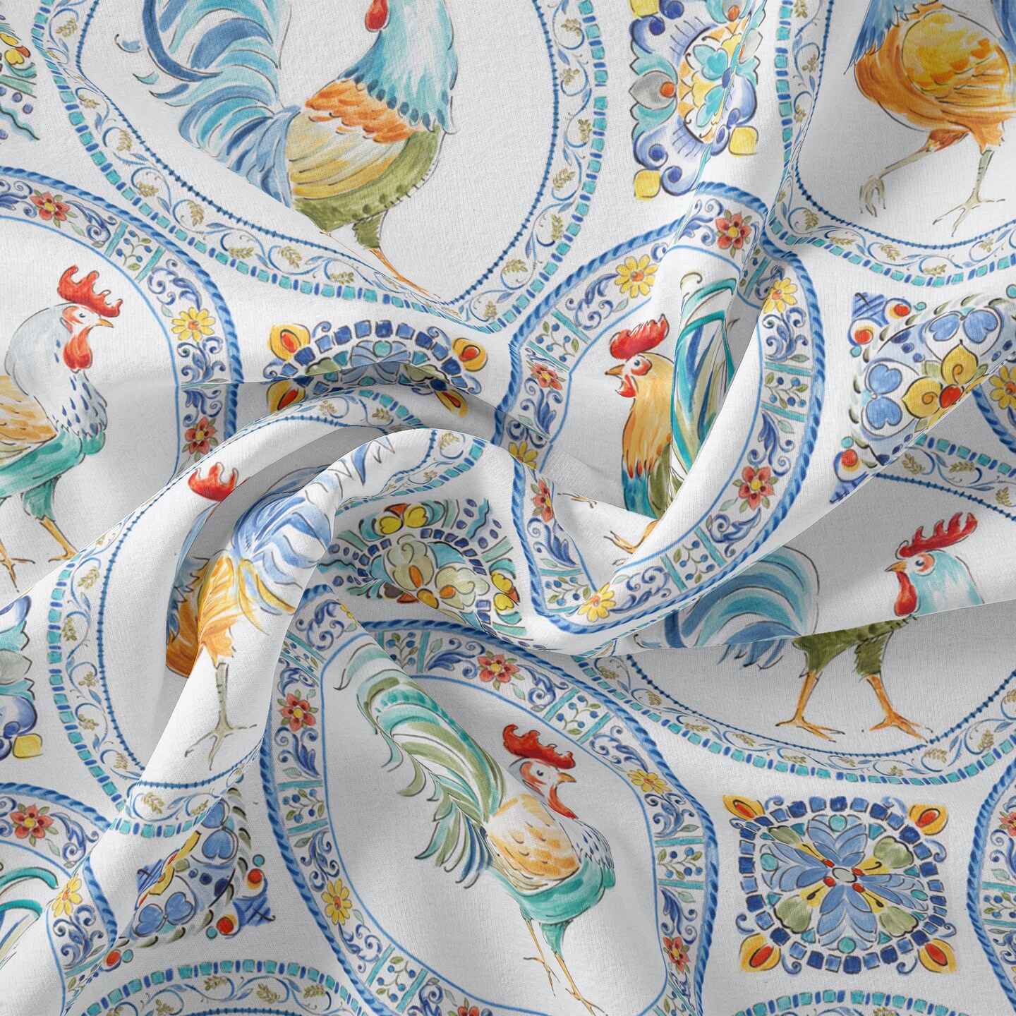 DAVID TEXTILES MORNING BLOOM MEDALLION COTTON 1 YD CUT