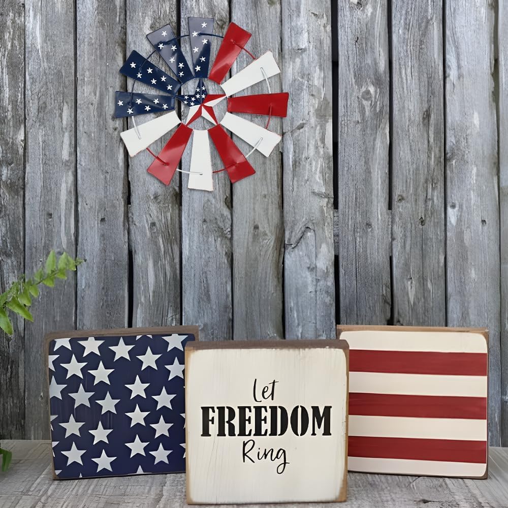 4th of July Outdoor Windmill Wall Decor – 13.5