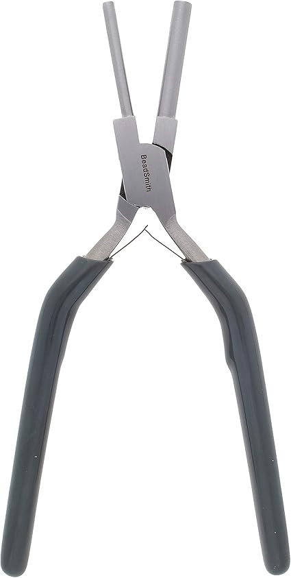 The Beadsmith Bail Making Pliers – Creates 3.5mm and 5.5mm Loops – Wire Looping and Wire Bending Plier – 7 inches – Steel Head & Double Leaf Springs – Tool for Jewelry Making