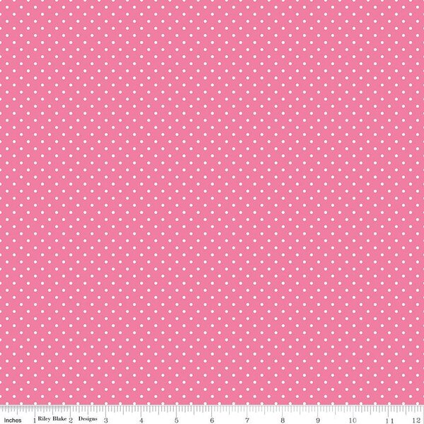 Swiss Dot in Hot Pink (c670-70 hotpink) | Swiss Dot | Riley Blake Designs | Riley Blake