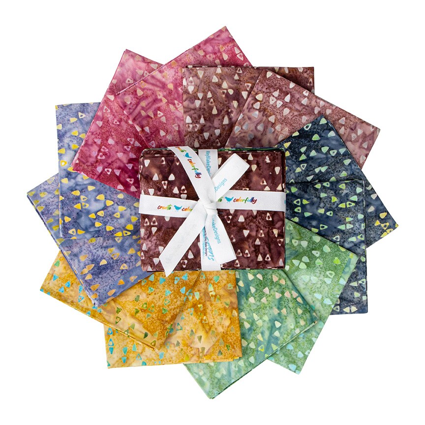 Expressions Batiks Fat Quarter Bundle in Express Yourself! Ombre A by Riley Blake Designs for Riley Blake (FQ-23028A-12)