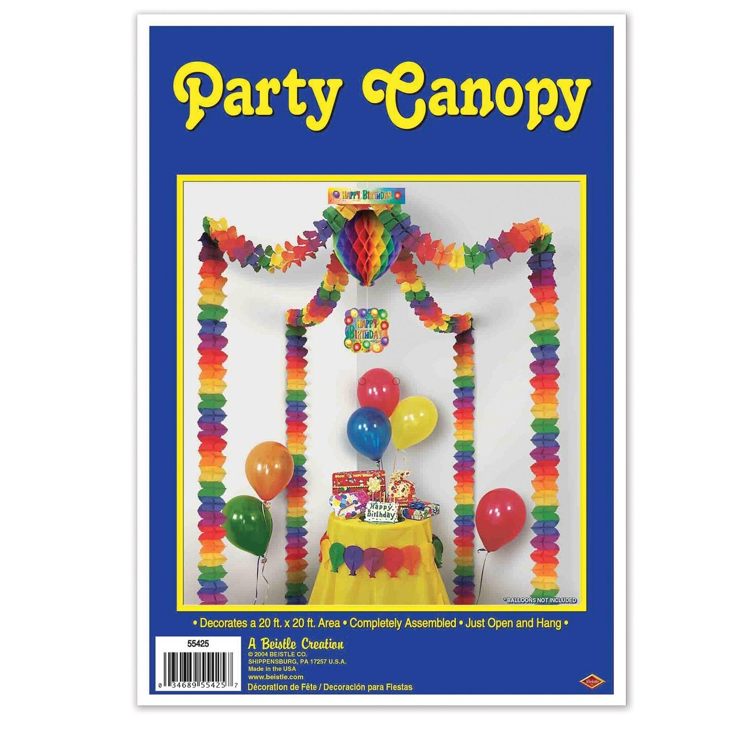 6 Pack Beistle Happy Birthday Party Canopy