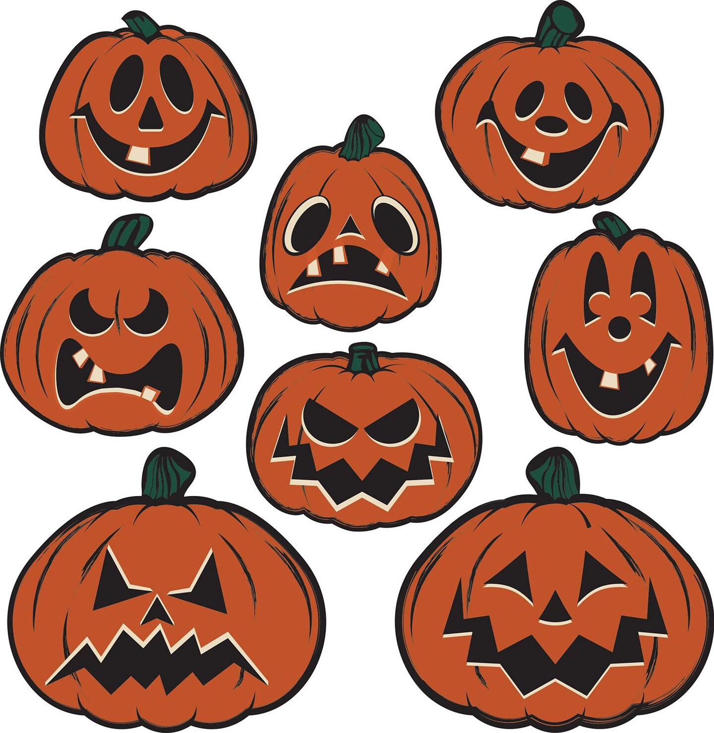 96 Pack Beistle Vintage Halloween Pumpkin Cutouts