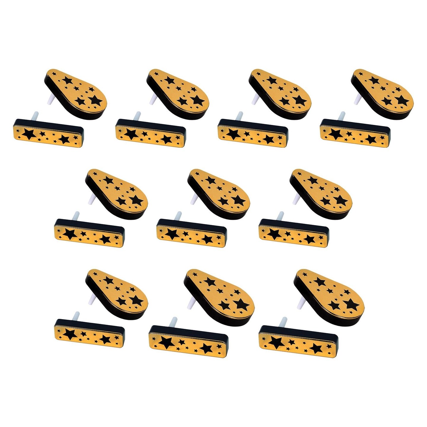 20 Pack Beistle New Year&#x27;s Eve Plastic Metalic Noisemakers black &#x26; gold