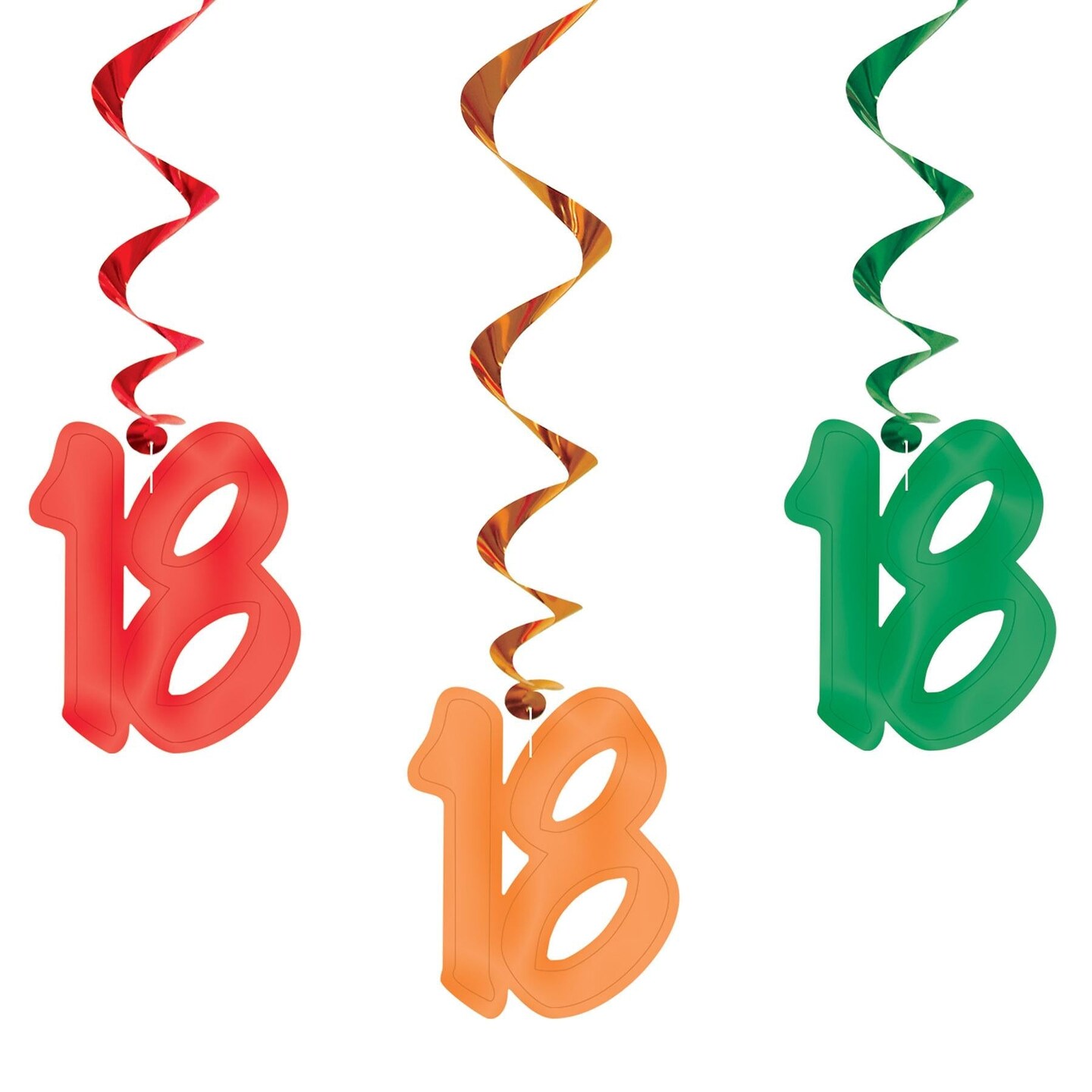 30 Piece Beistle 18th Birthday Party Whirls