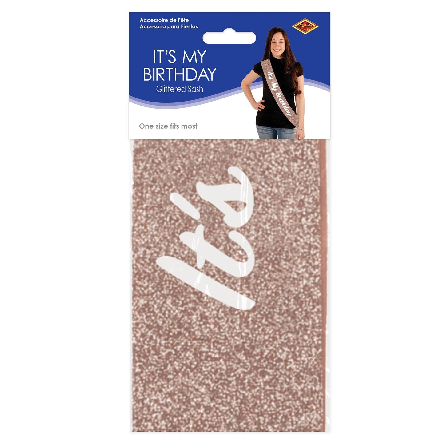 6 Pack Beistle It&#x27;s My Birthday Party Glittered Sash