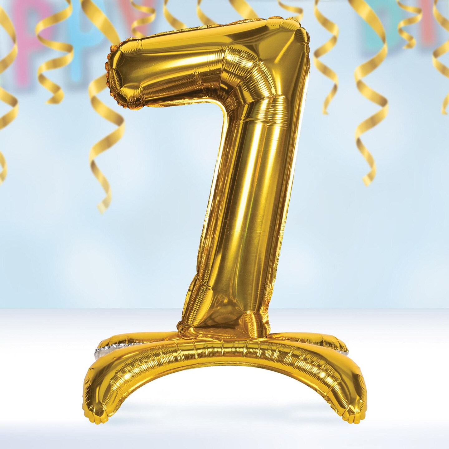 6 Pack Beistle Self-Standing Balloon Number 7