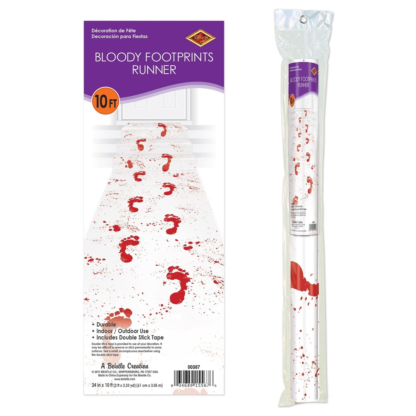 6 Pack Beistle Halloween Bloody Footprints Runner
