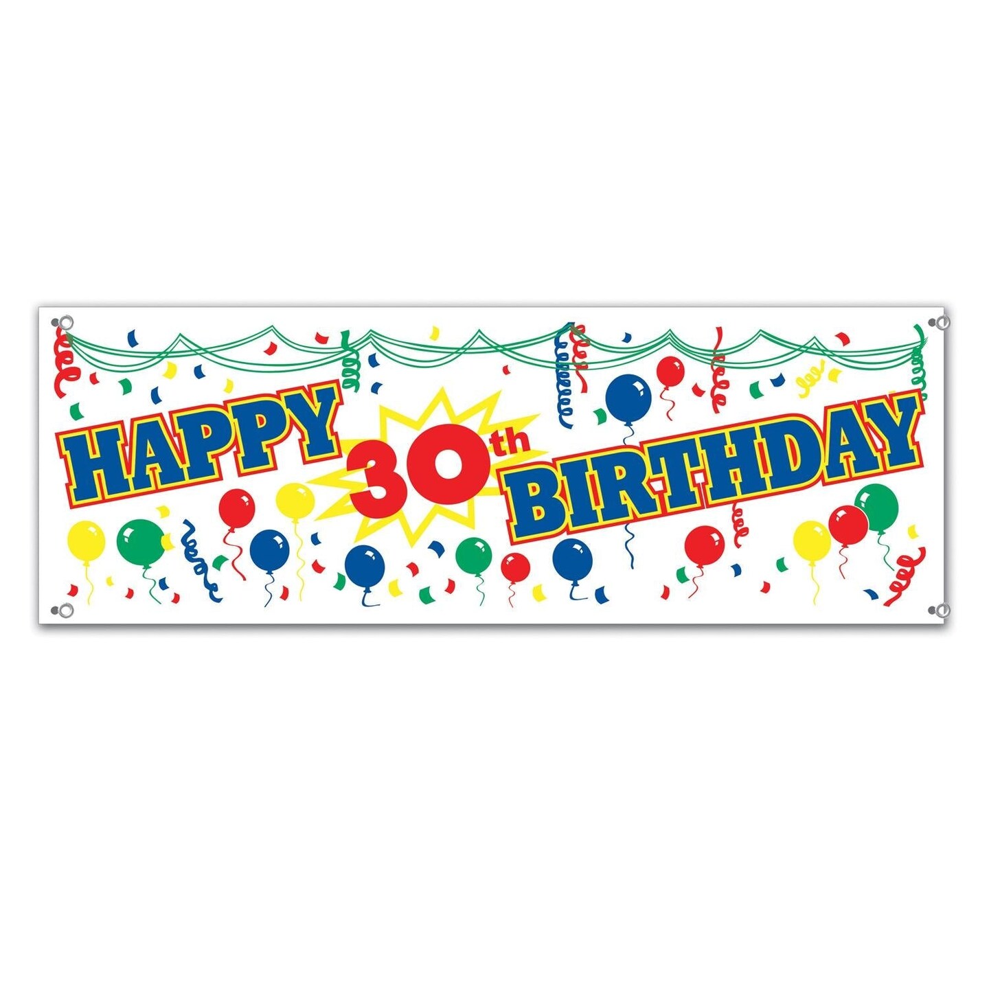 12 Pack Beistle Happy 30th Birthday Party Sign Banner