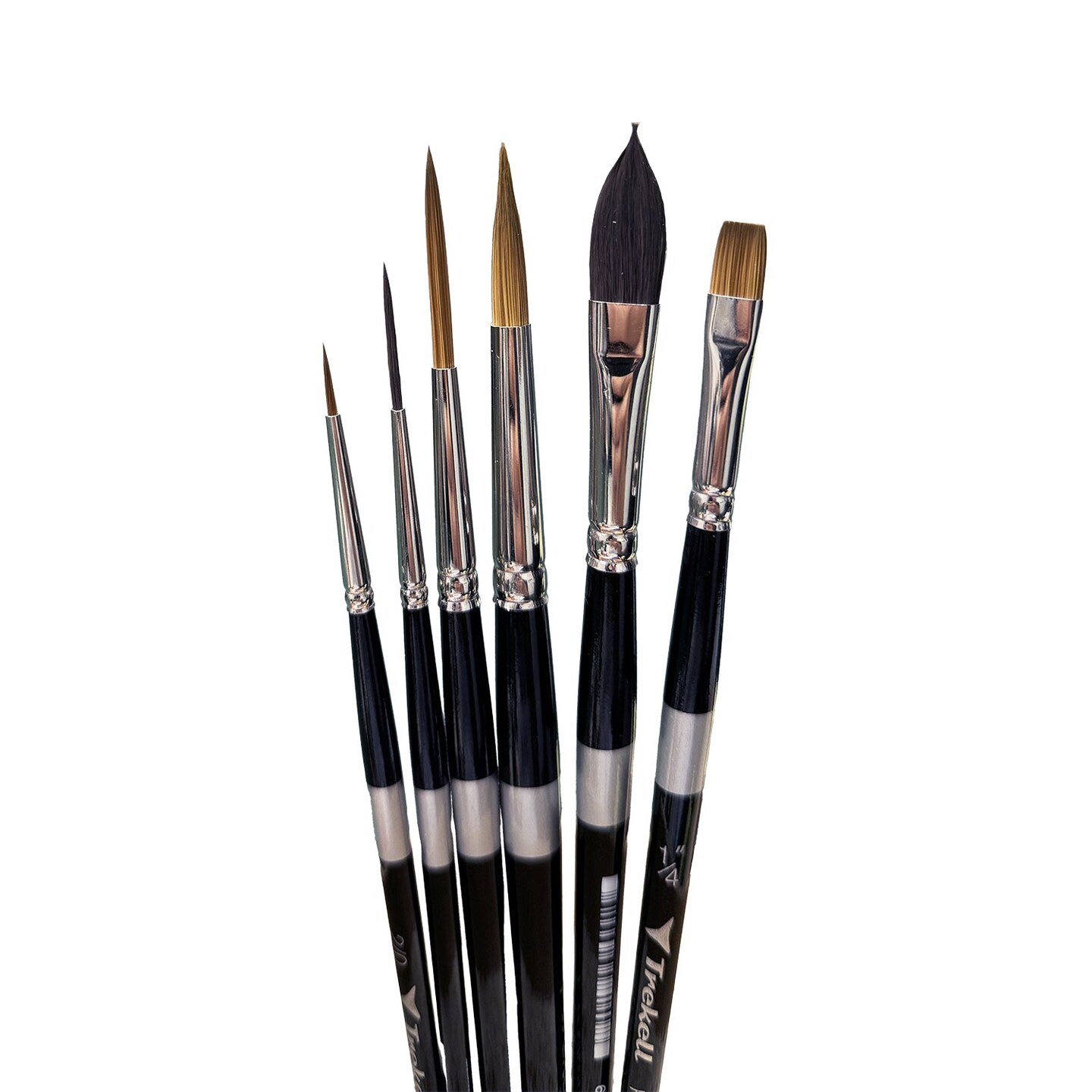 Trekell Watercolor Brush Bundle - Premium Short Handle Collection