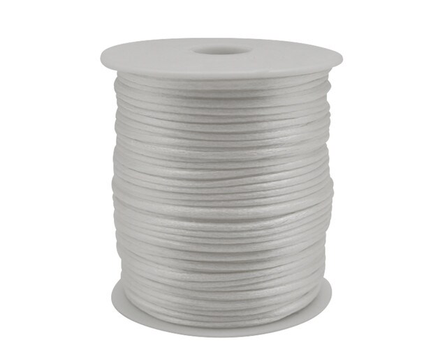 2mm Wide x 100 Yards White Rattail Cord Trims Pack of 5 Spools