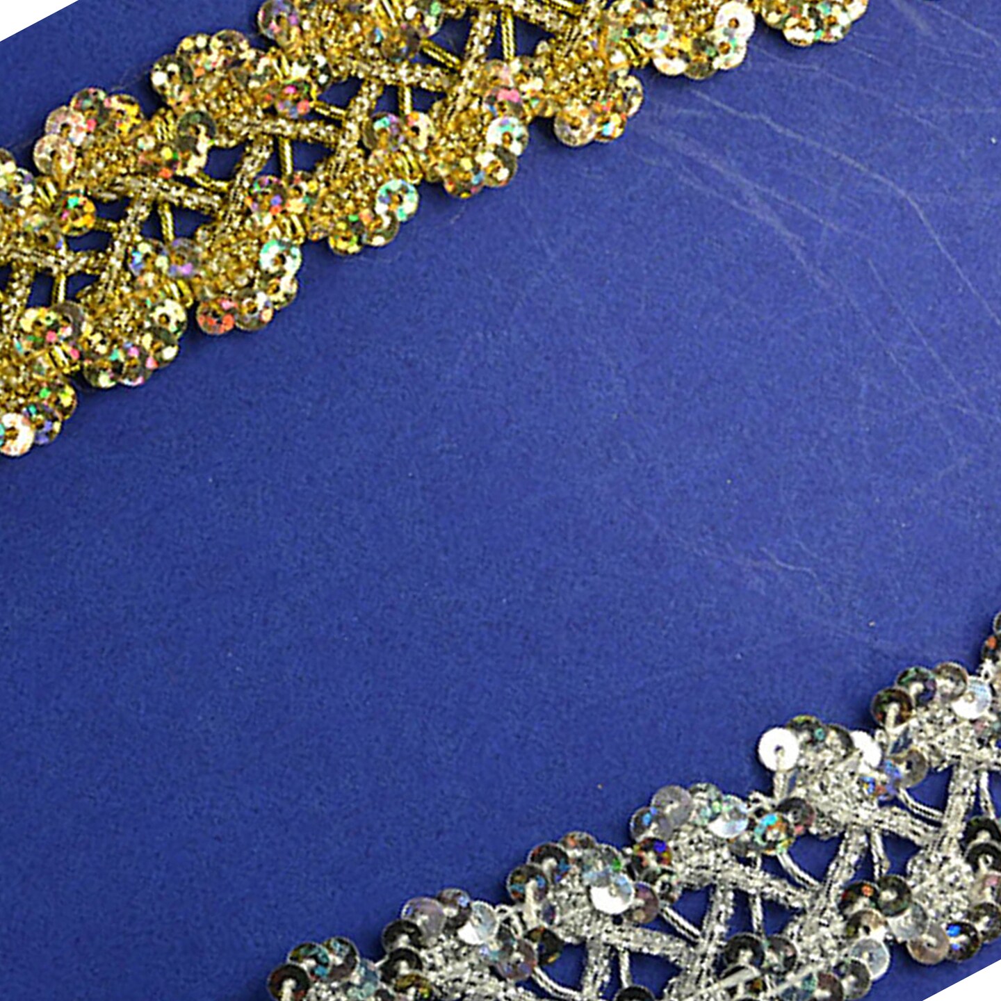 1&#x22;x 10 Yards Silver Trim with Iridescent Sequins 5 Packs Sequin Trim