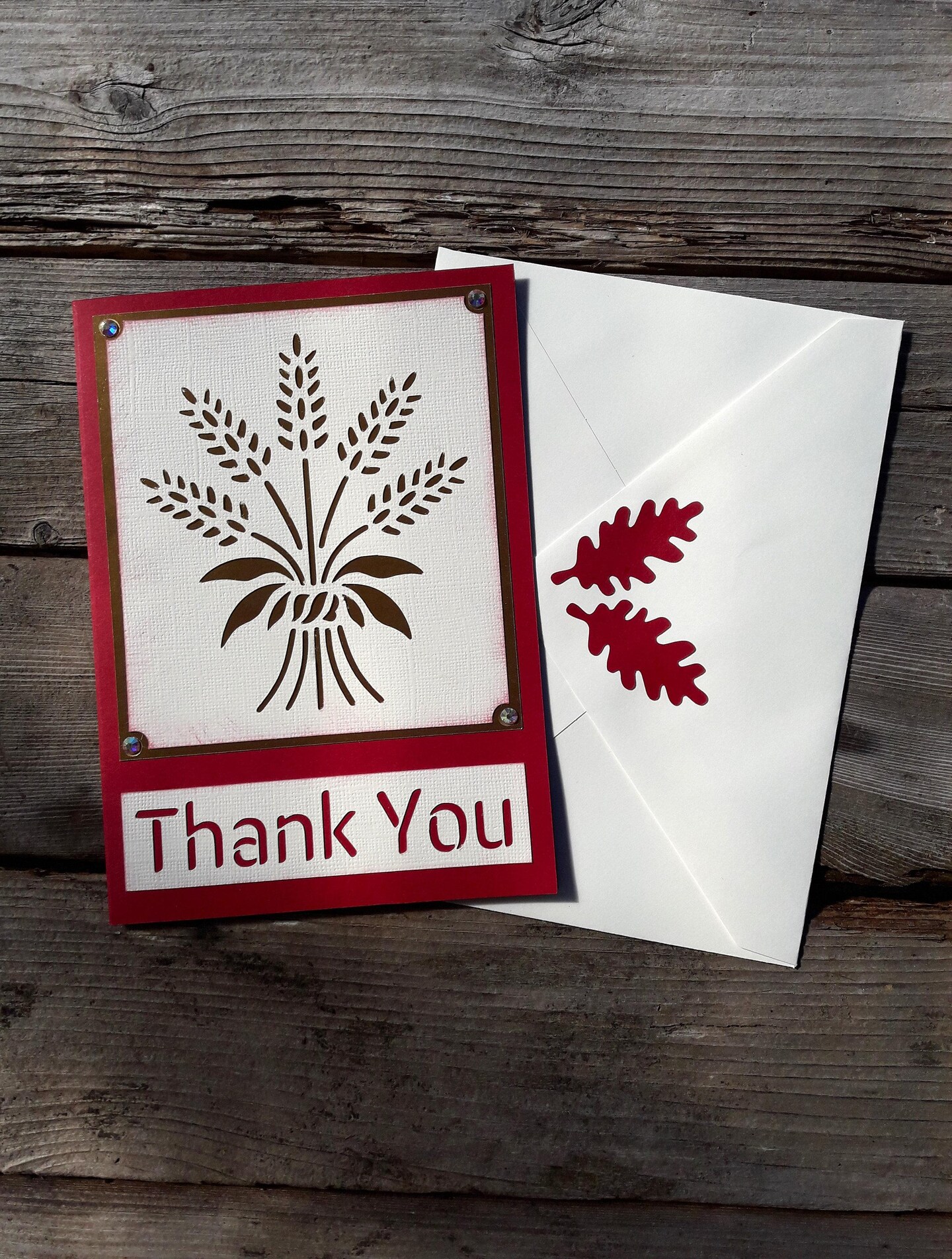 Autumn Thank You Card, Rustic Thank You Card, Fall Thank You Card ...