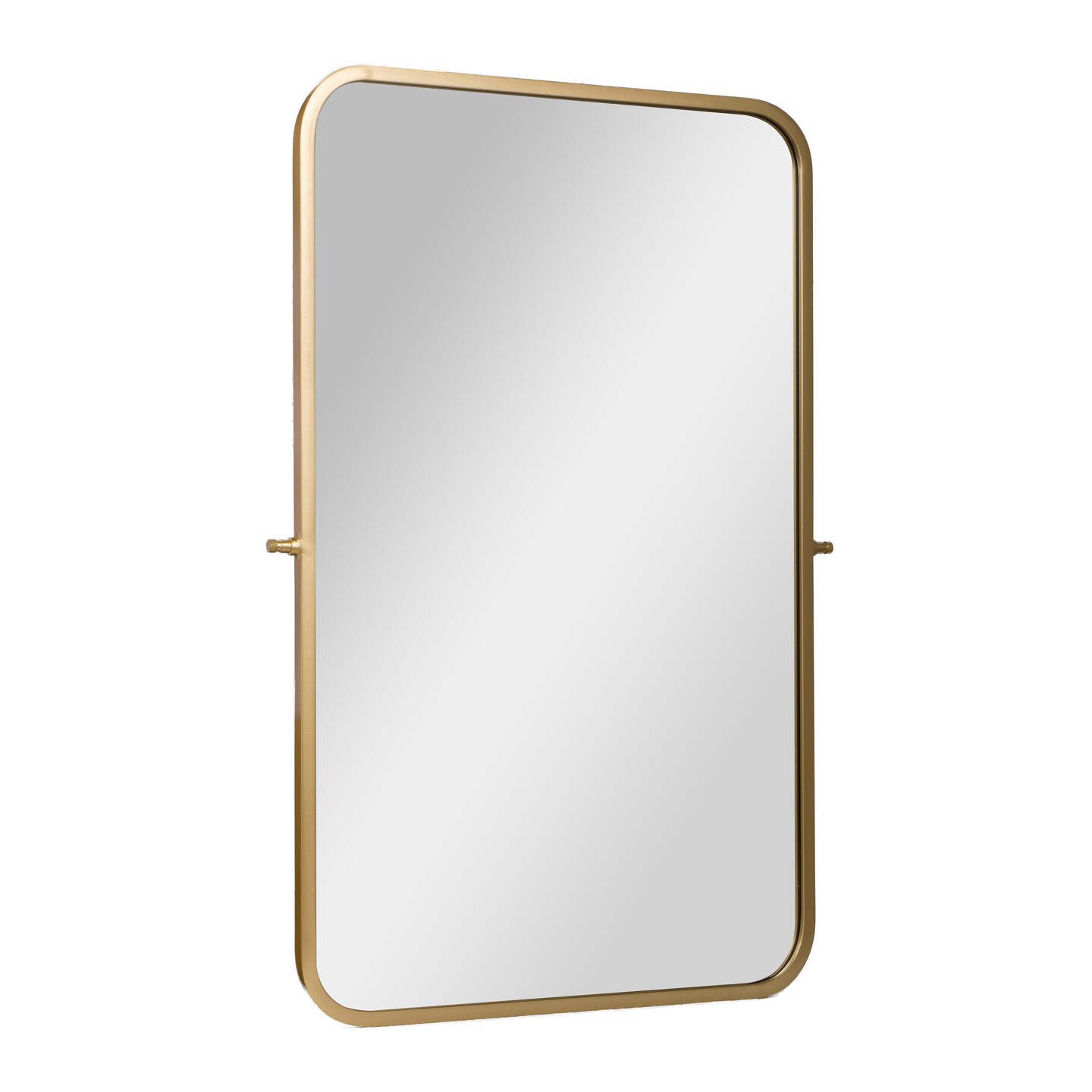 Emma and Oliver Mason Pivot Wall Mirror with Slim Frame and Silver Backed Glass for Clarity for Bathrooms