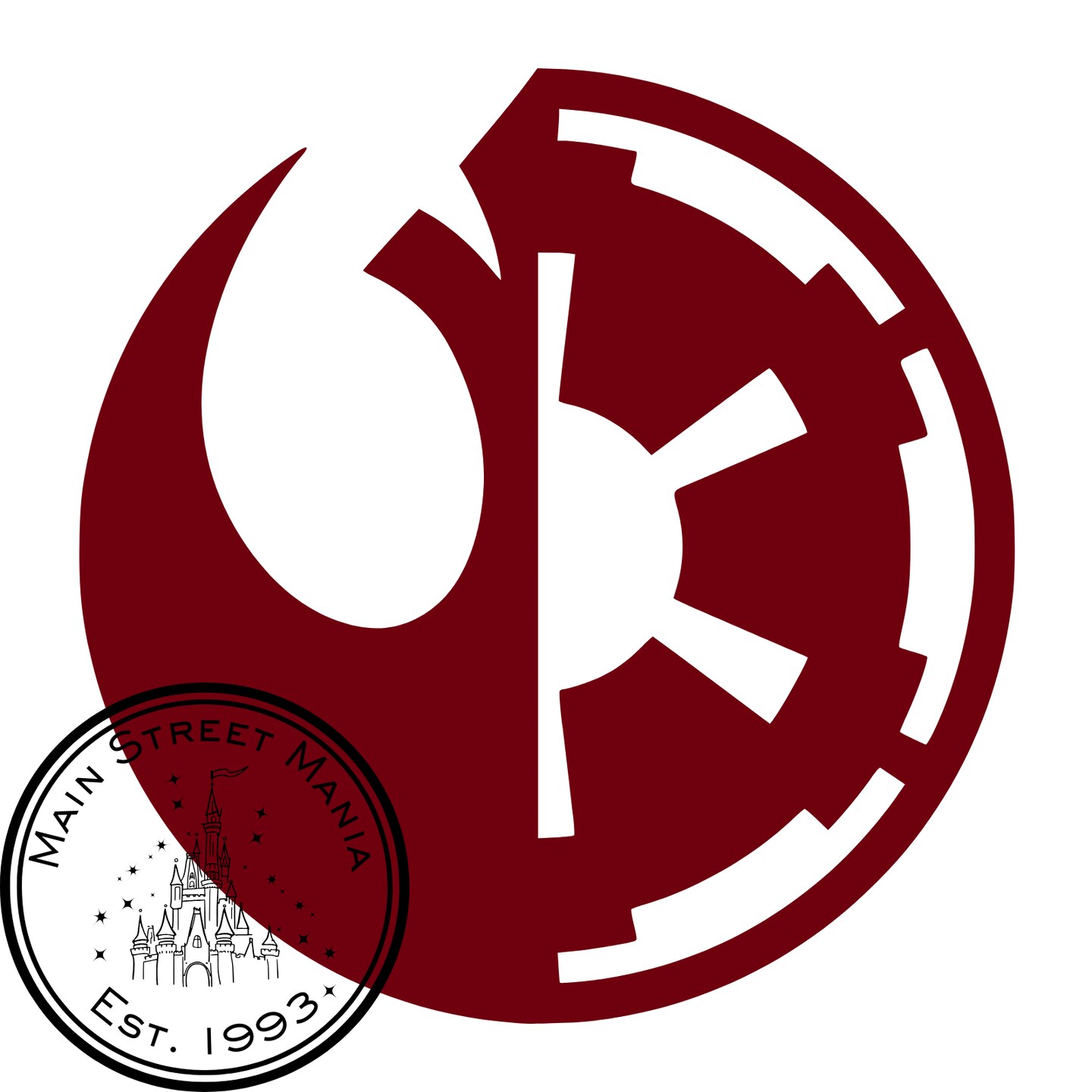 Autocollant Mural Star Wars Flotte Rebelle - Vinyle Noir, Neuf, Décoration Geek