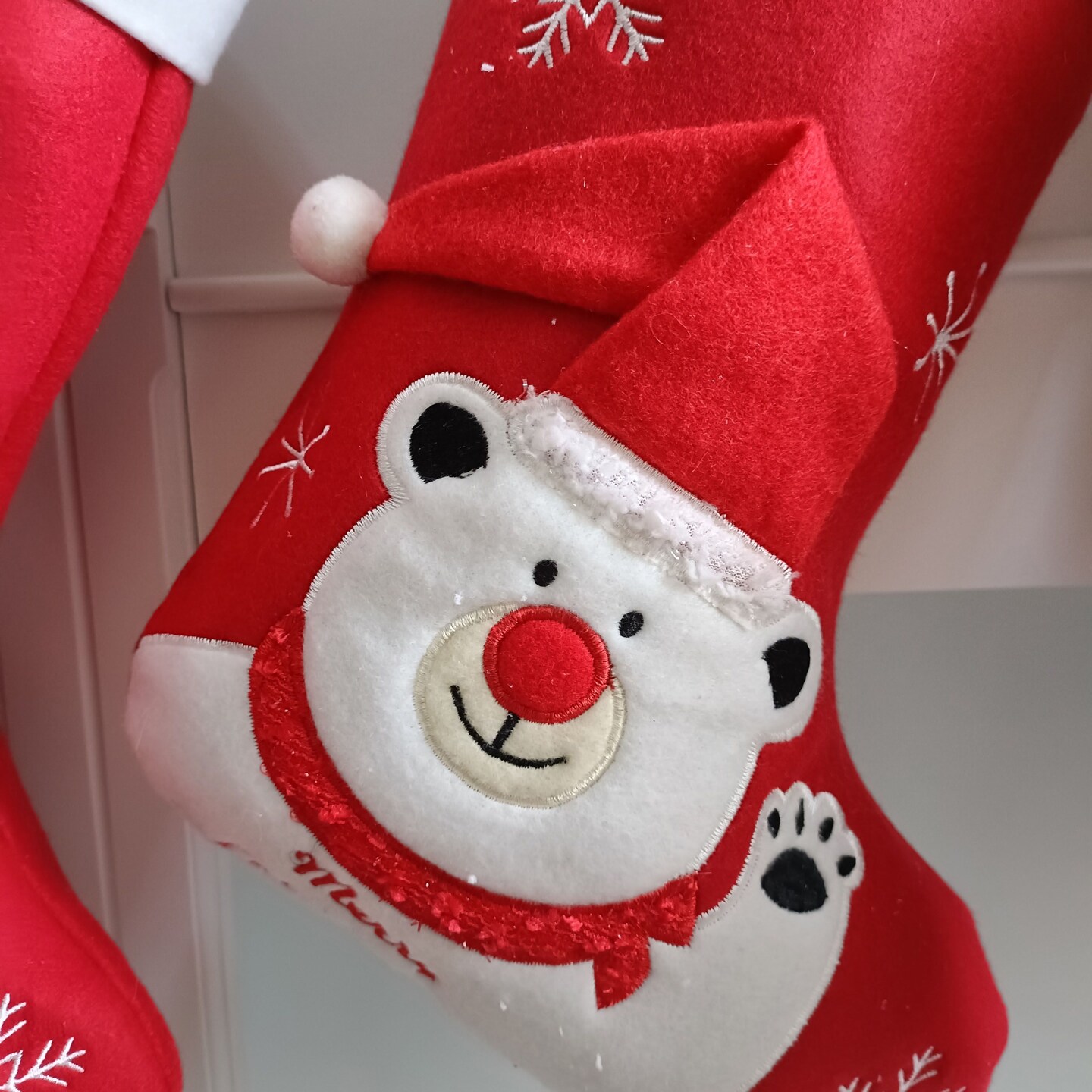 Personalized Dog Paw Christmas Stockings - Custom Name Pet Stockings For Family, Kids, Xmas Tree Decor, Soft Felt With Hanging Loop - View #3