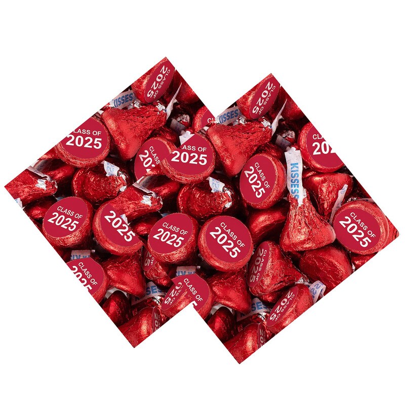 Red Graduation Candy Hershey's Kisses Milk Chocolate 4 lbs 360 Pcs