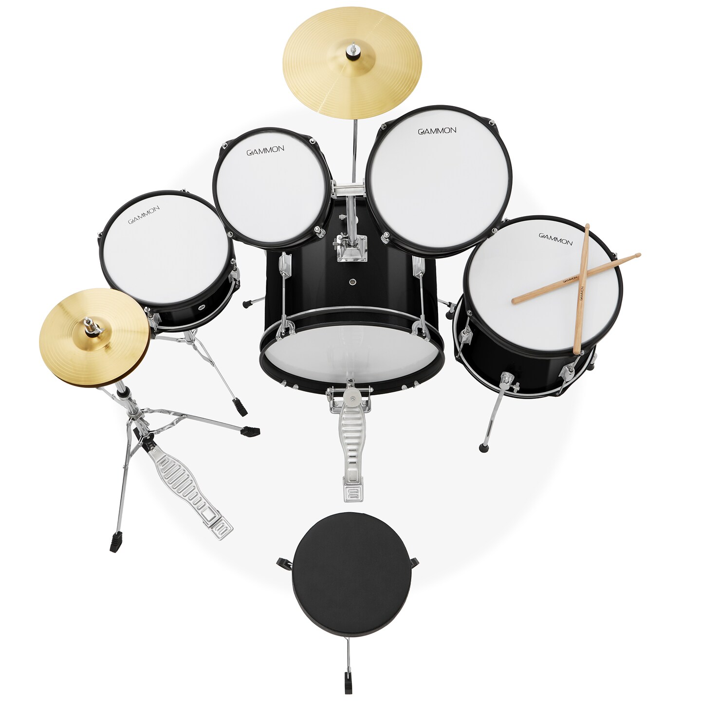 Gammon Percussion 5-Piece Junior Starter Drum Kit with Cymbals