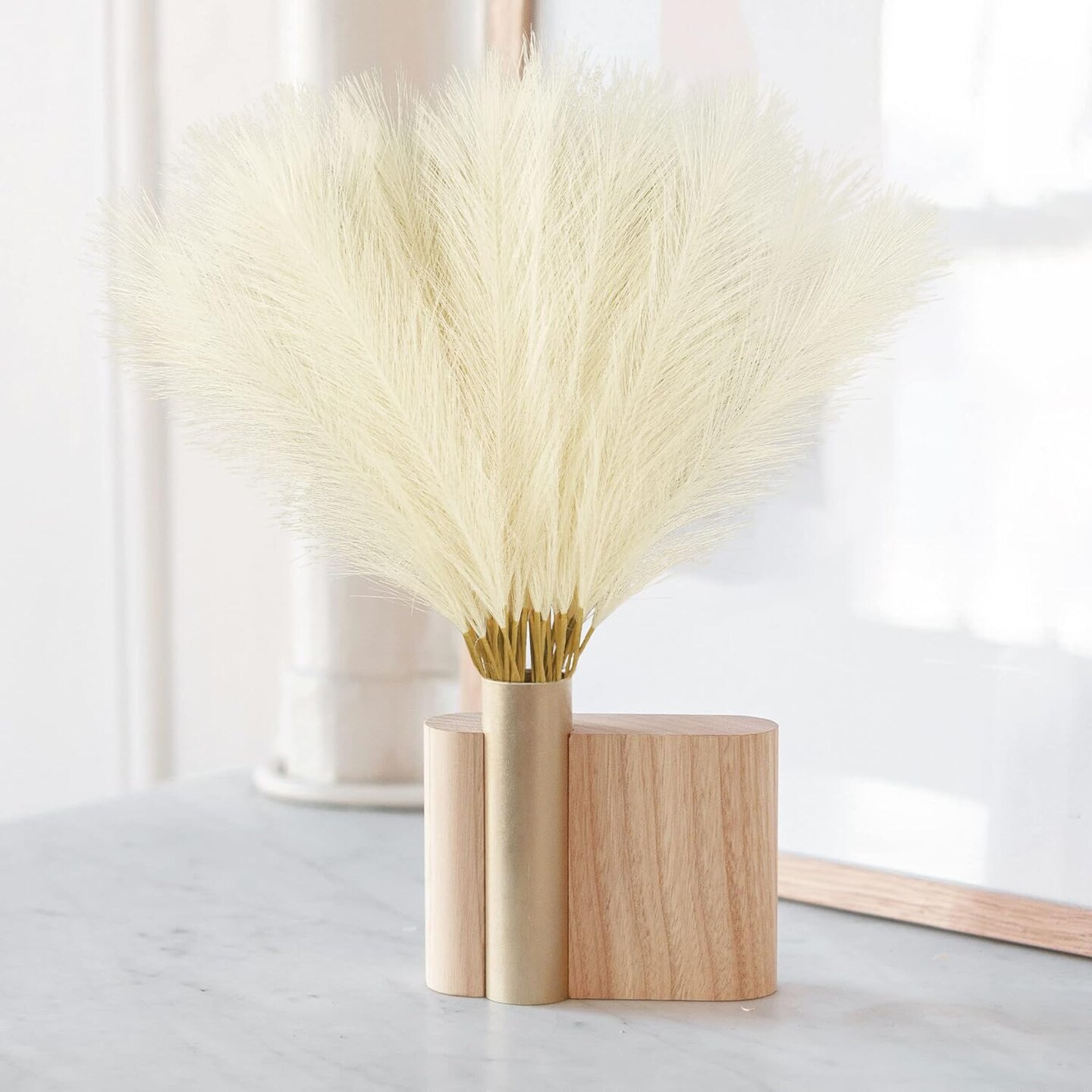 50PCS Faux Pampas Grass (Beige)