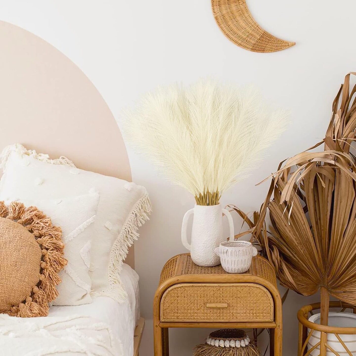 50PCS Faux Pampas Grass (Beige)