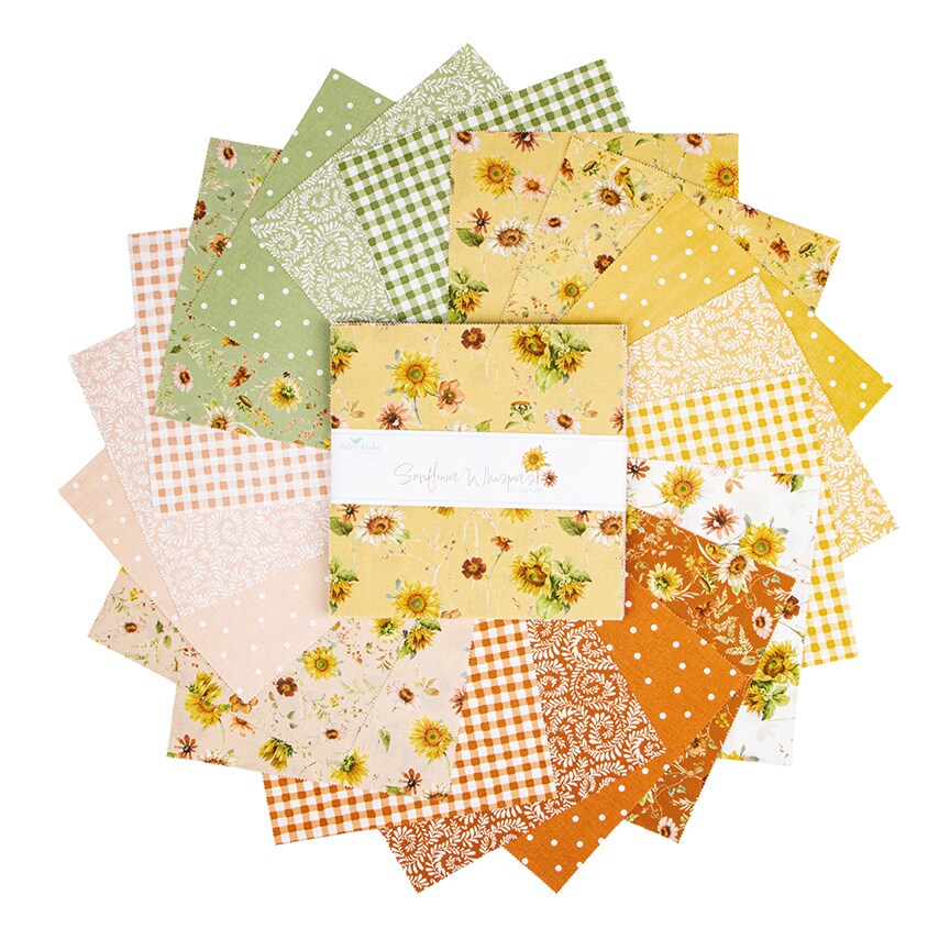 Sunflower Whispers 10&#x22; Square Pack (Layer Cake / 10&#x22; Stacker) by  for Riley Blake (10-16670-42)
