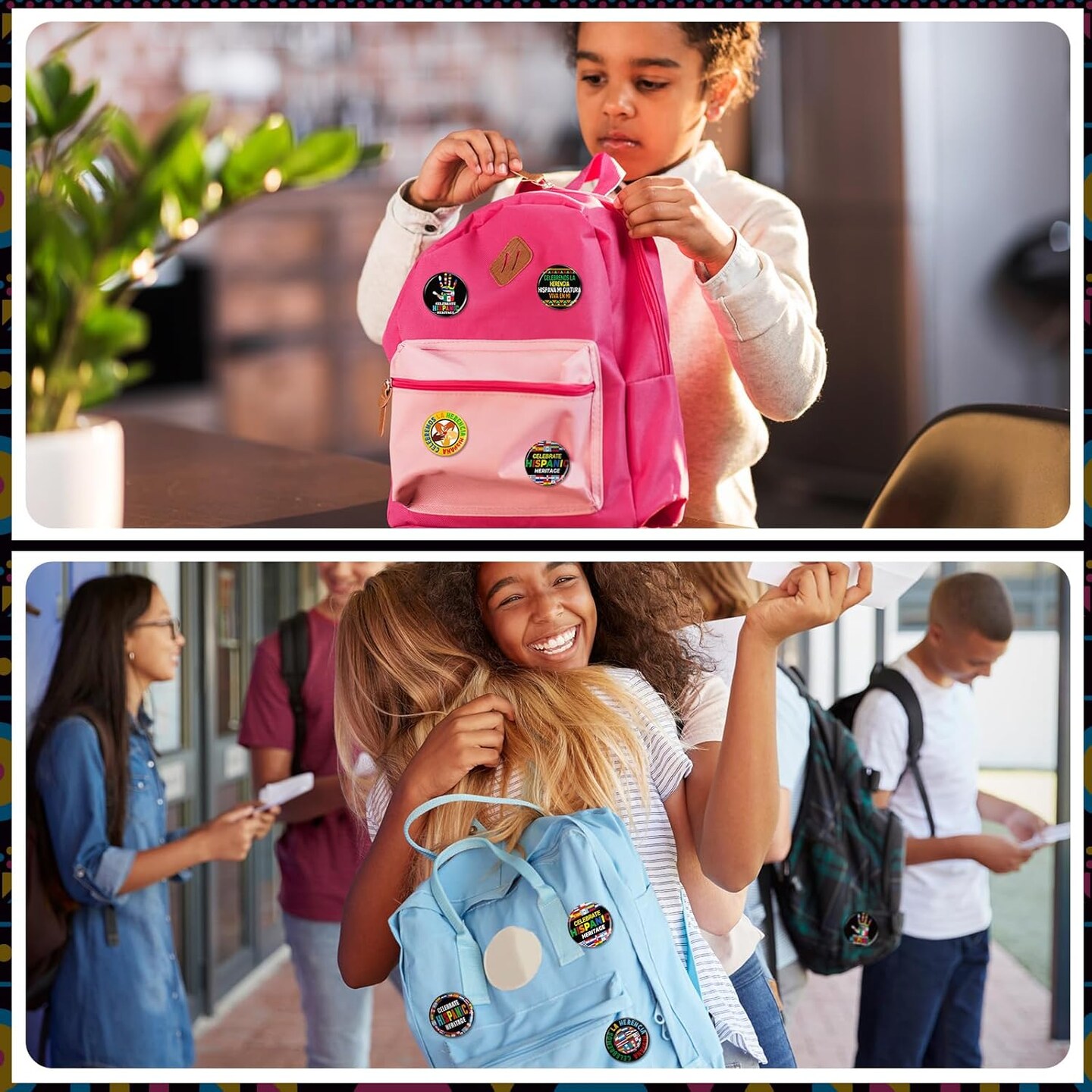 Mini Round Hispanic Buttons Badges Decoration Metal(Spanish Style)