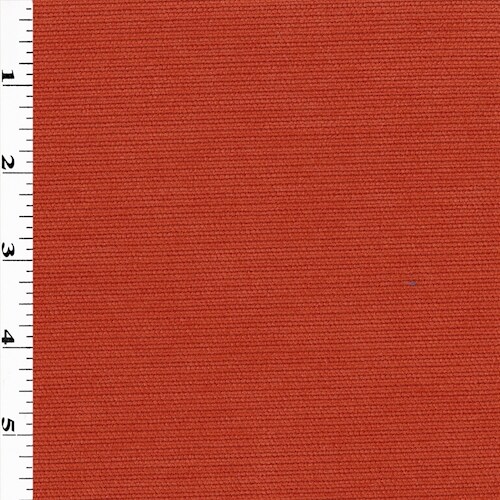 Scarlet Orange Ribbed Textured Chenille Home Decorating Fabric By the Yard