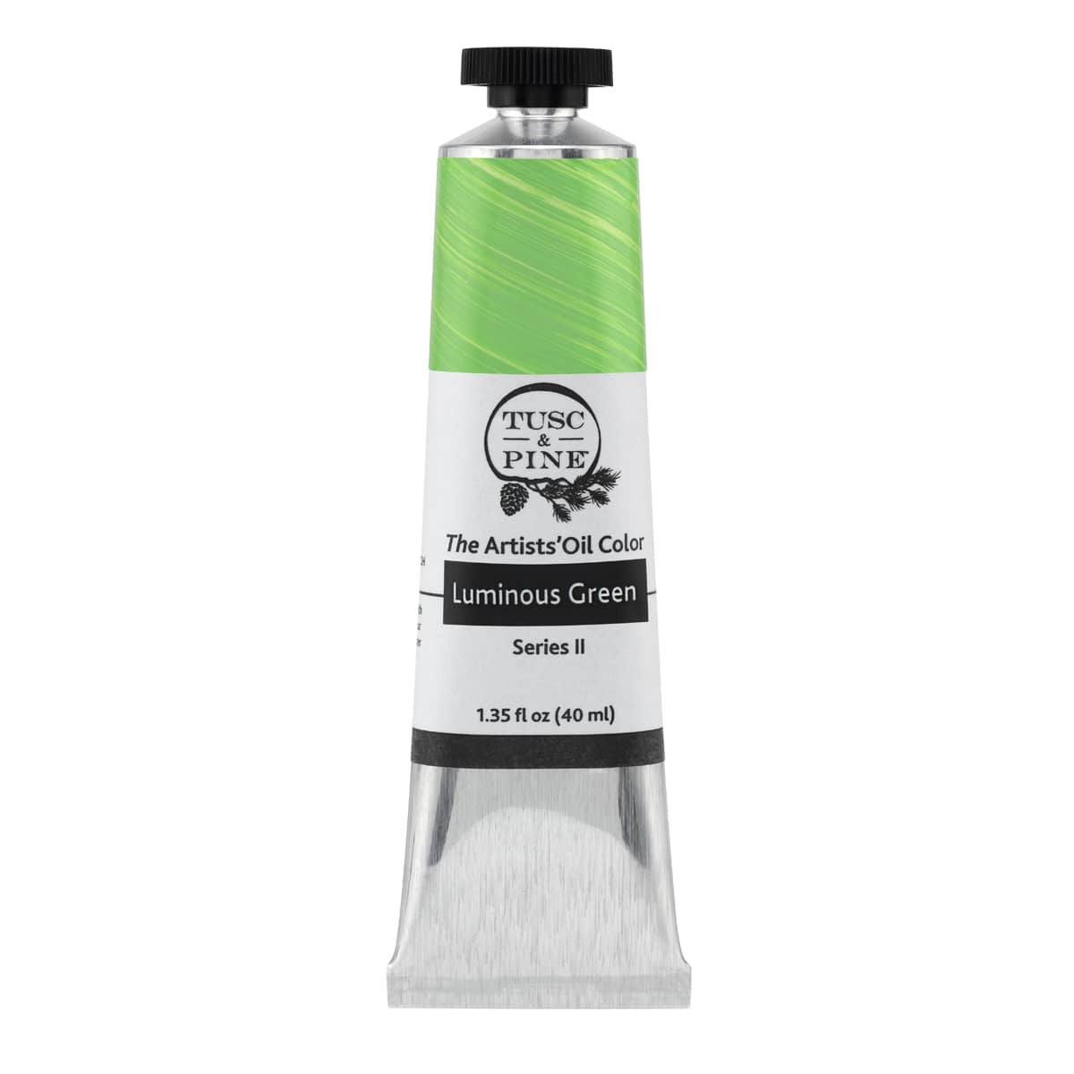 Tusc & Pine Artist Oil Paint - Luminous Green, 40 ml, Non-Yellowing, Rich & Creamy Consistency, Maximum Pigment Load, Small Batch Milled Oil Paints Made in the USA for Professional Artists