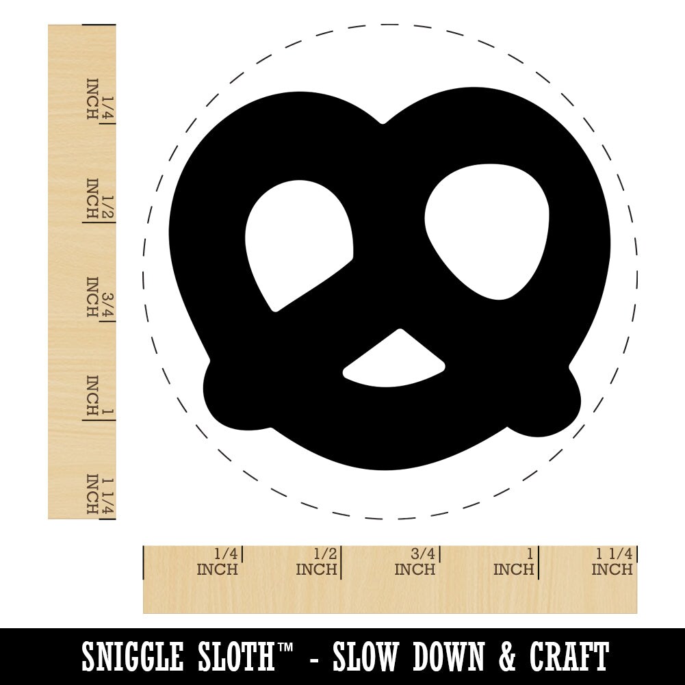 German Pretzel Solid Rubber Stamp for Stamping Crafting Planners