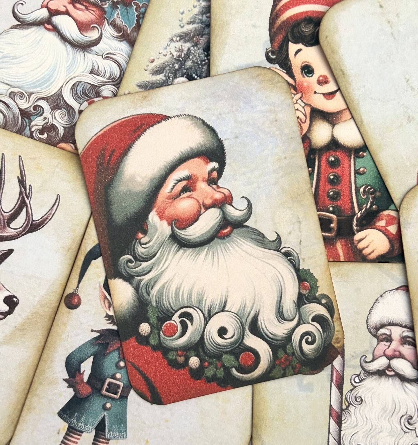 Christmas vintage style junk journal Christmas Santa retro