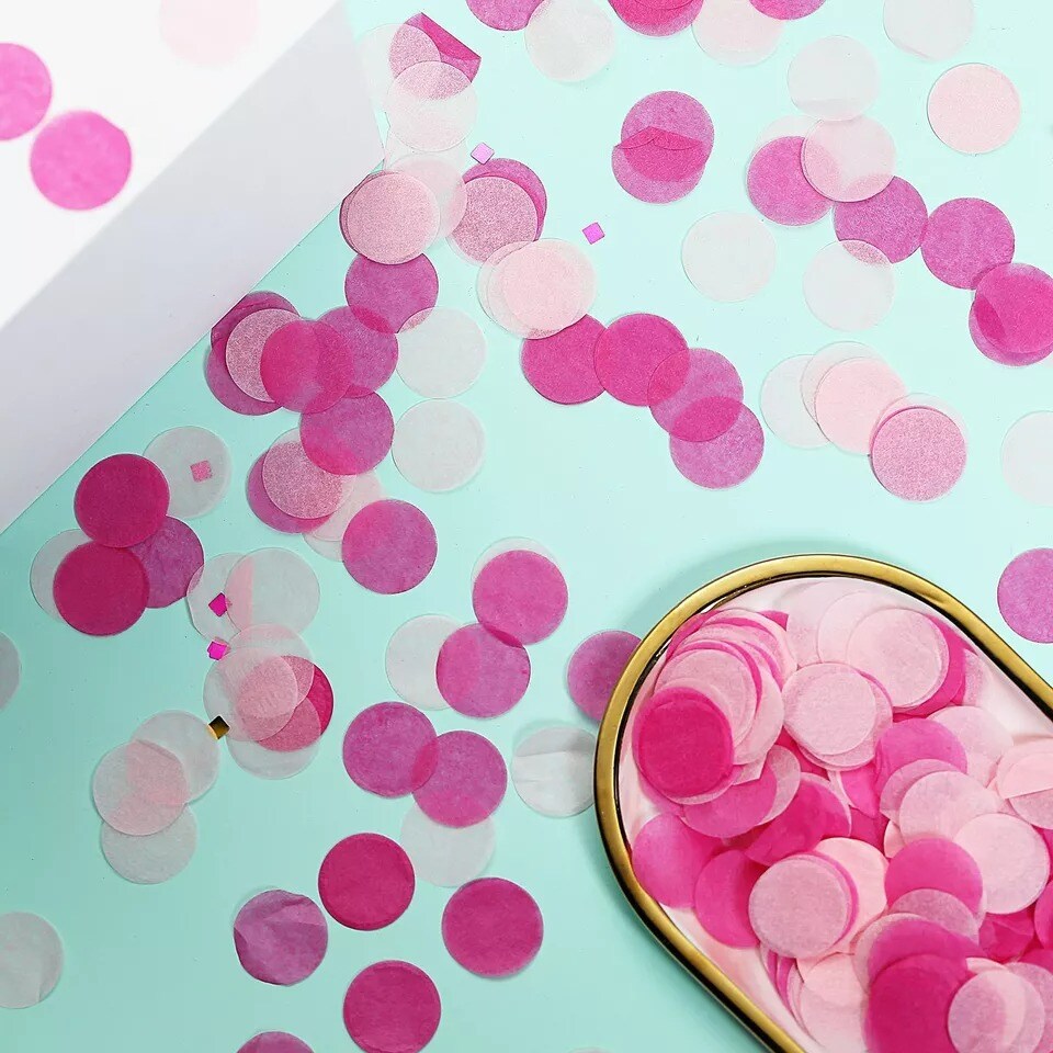 18 g Fuchsia Pink Round Balloon Confetti Dots Party Wedding Favors Decorations