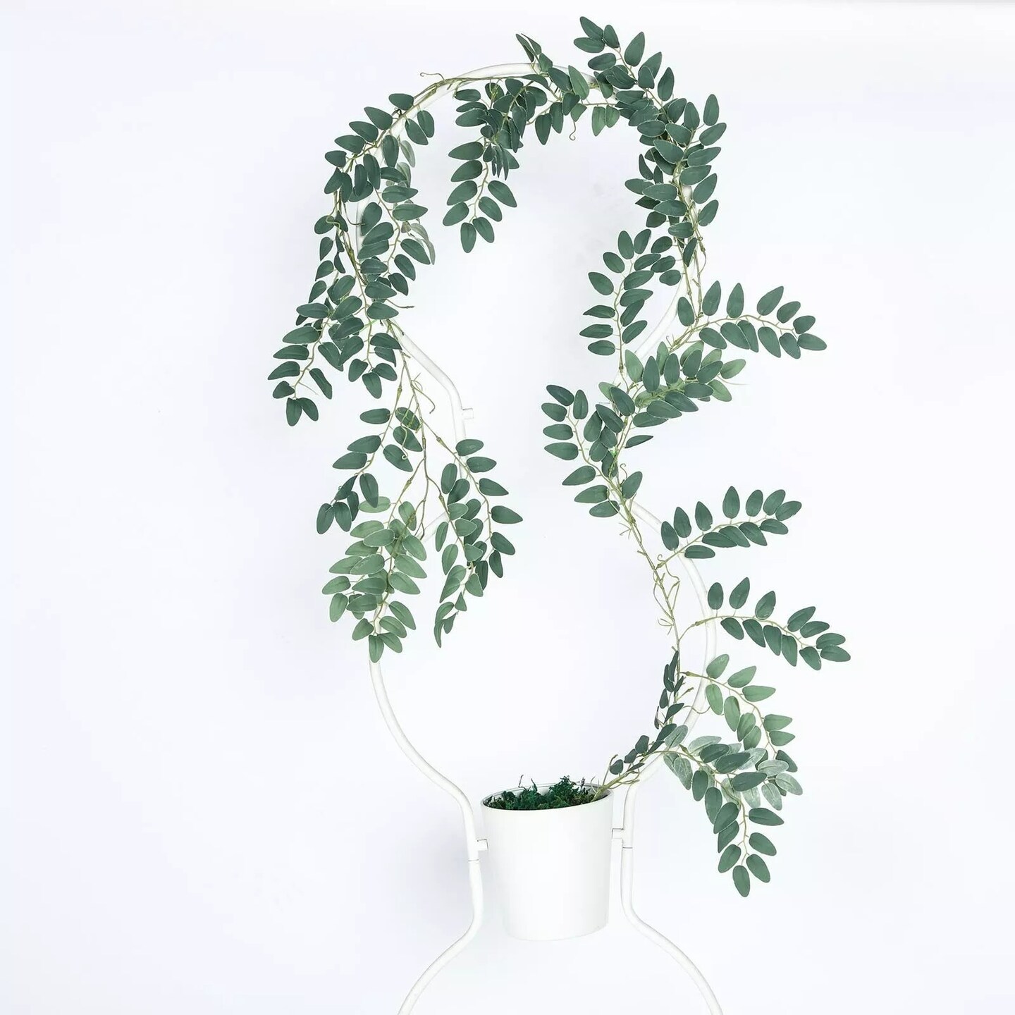 24 ft long Light Green 4 Garlands Honey Locust Artificial Foliage Botanical