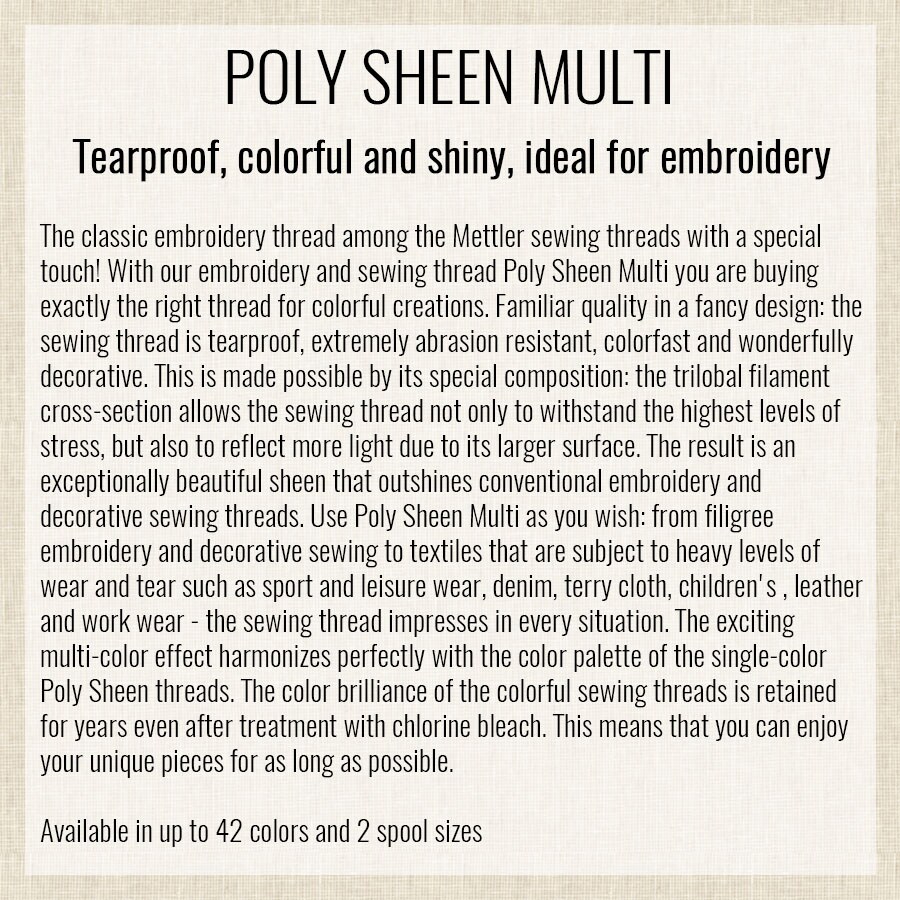 Sporty Neons (4880-9914) | Poly Sheen Multi (800M / 875Y) | Mettler Thread
