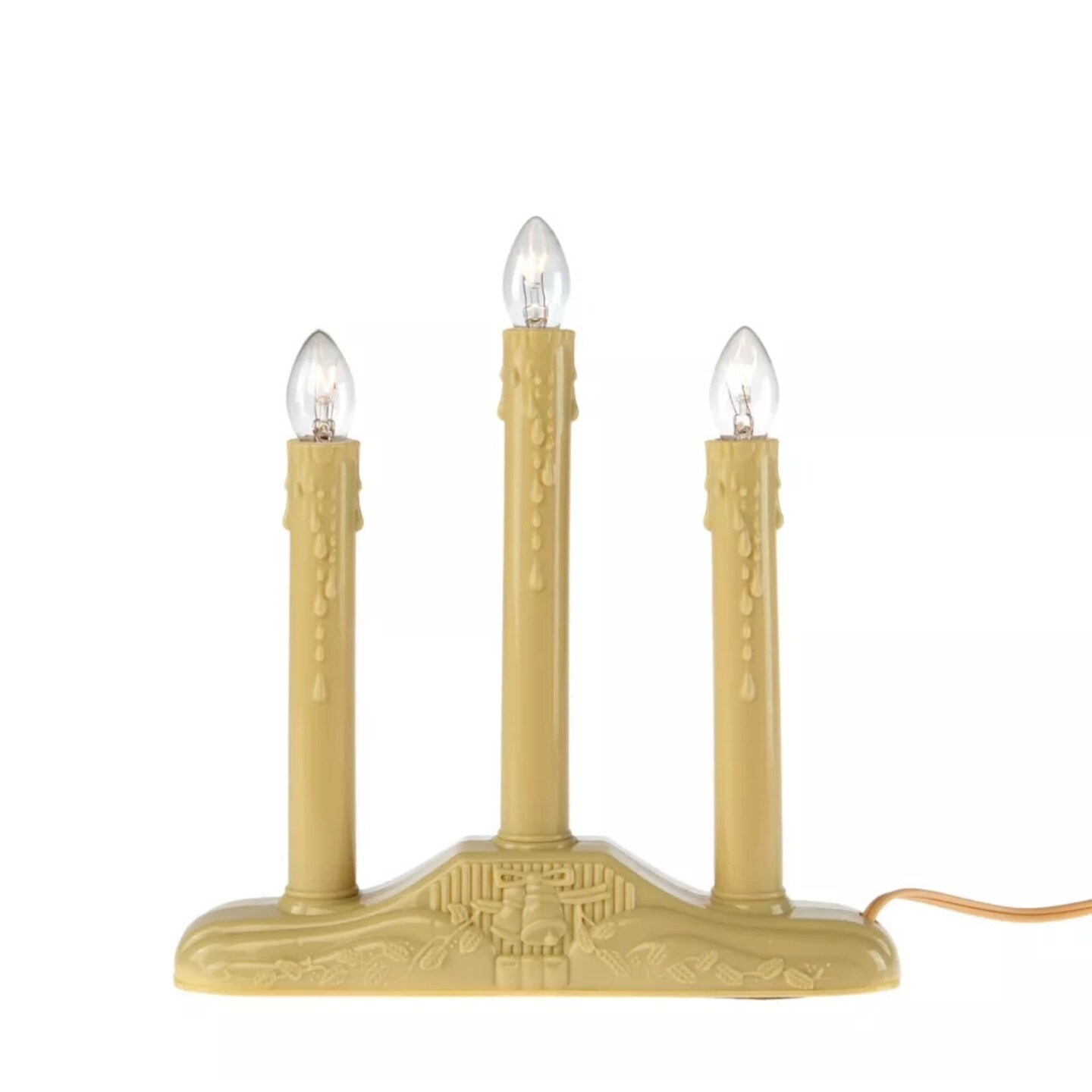 Kitcheniva 3 Light Electric Candolier Christmas Lamp Ivory Plastic With Bulbs