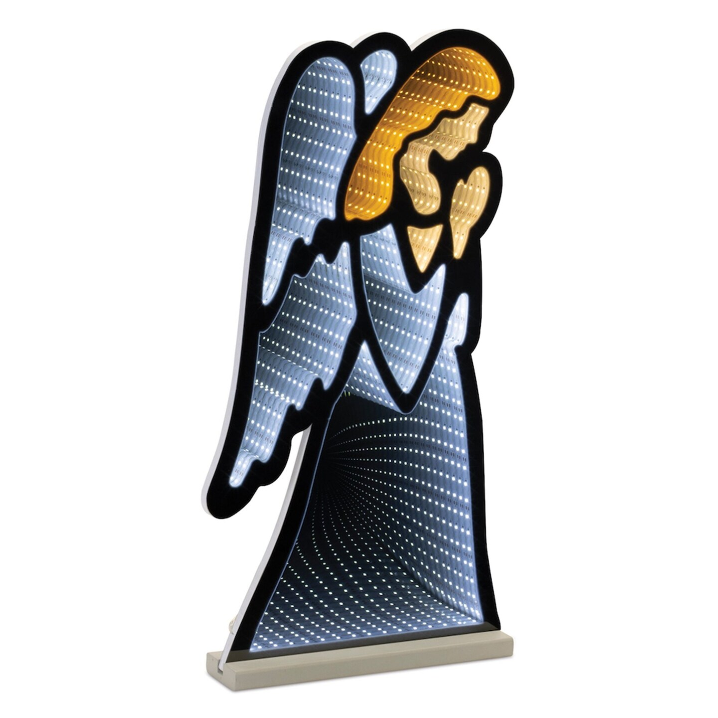 Melrose LED 3D Angel Christmas Infinity Mirror - 24.5&#x22;