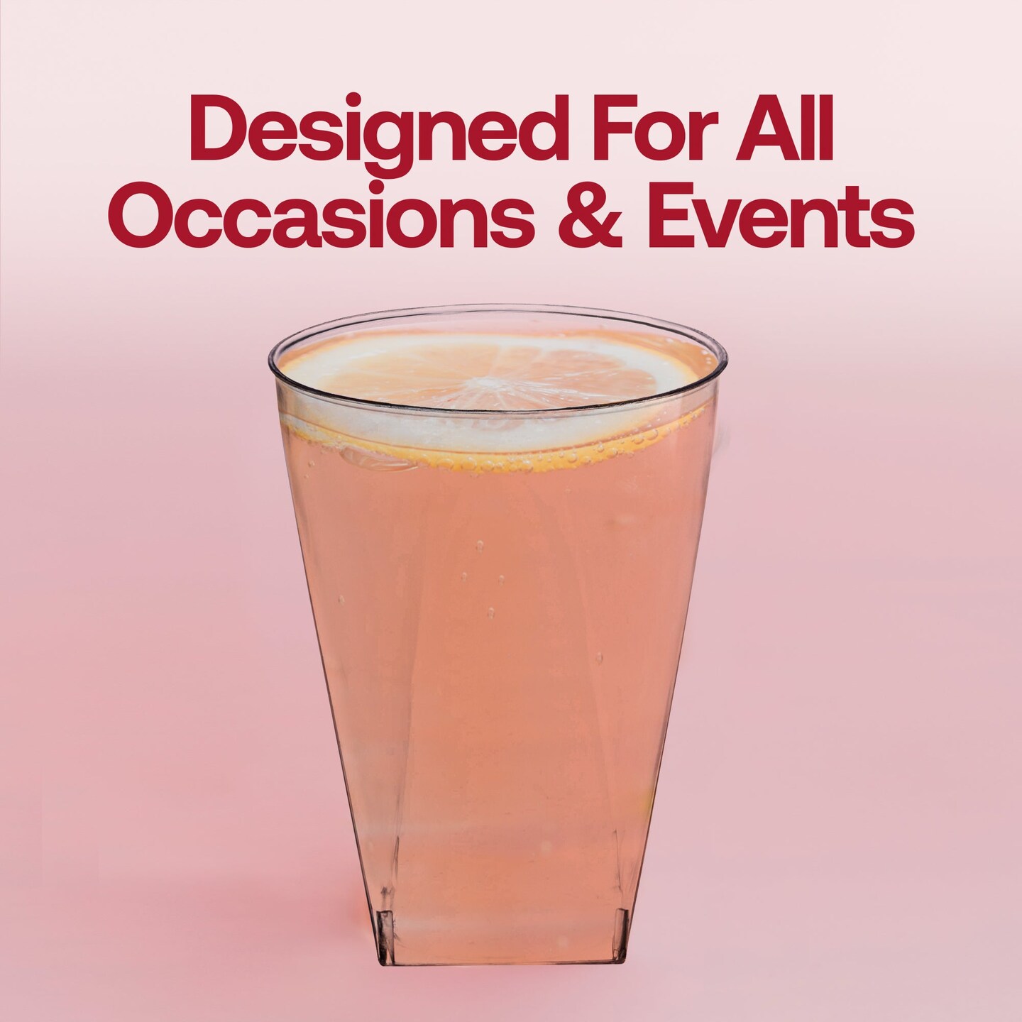 Clear Square Bottom Disposable Plastic Cups - 10 oz. (500 Cups)