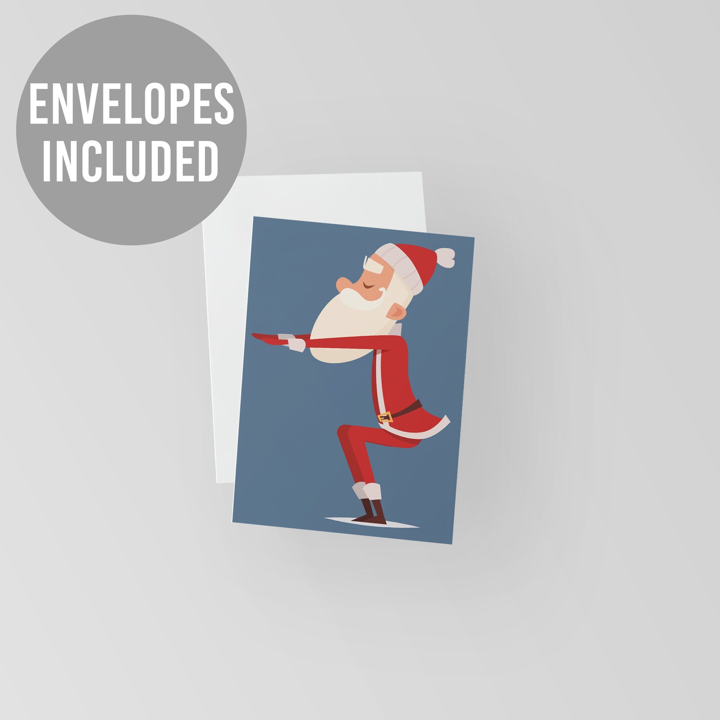 Yoga Santa Christmas Cards - 24-Pack Holiday Greeting Cards with 6 Fun Santa Yoga Poses, Perfect for Sharing Merry Christmas &#x26; Holiday Wishes, Blank Inside for Personalized Messages - Playful and Unique Festive Stationery Set