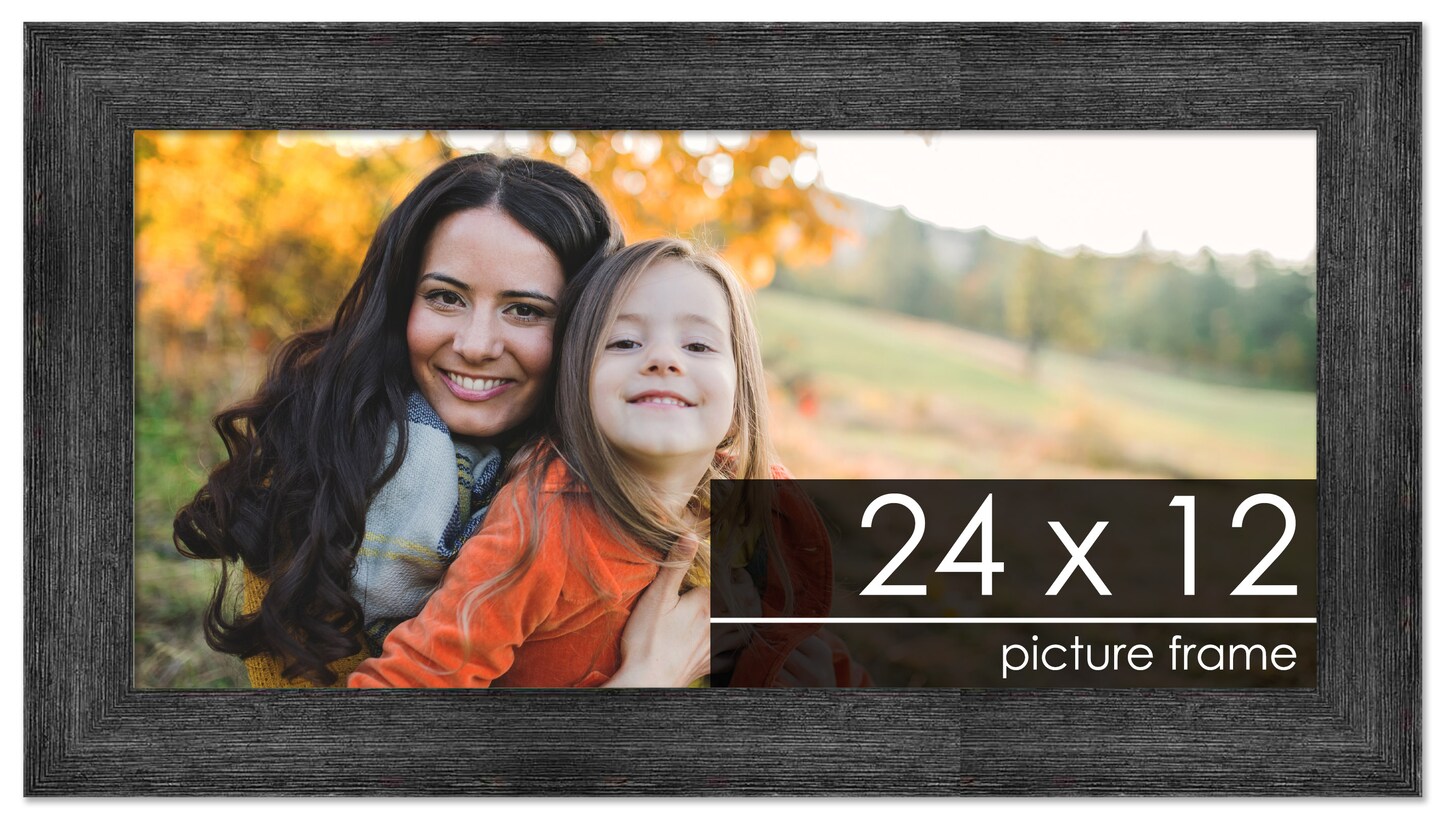 Panoramic Contemporary Black Picture Frame - UV Acrylic, Foam