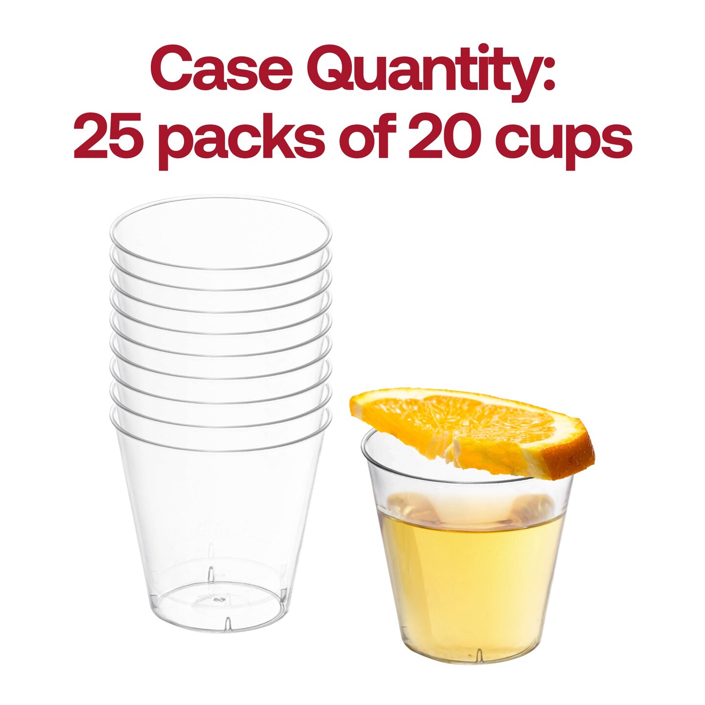 Crystal Clear Plastic Disposable Party Cups - 9 oz. (500 Cups)