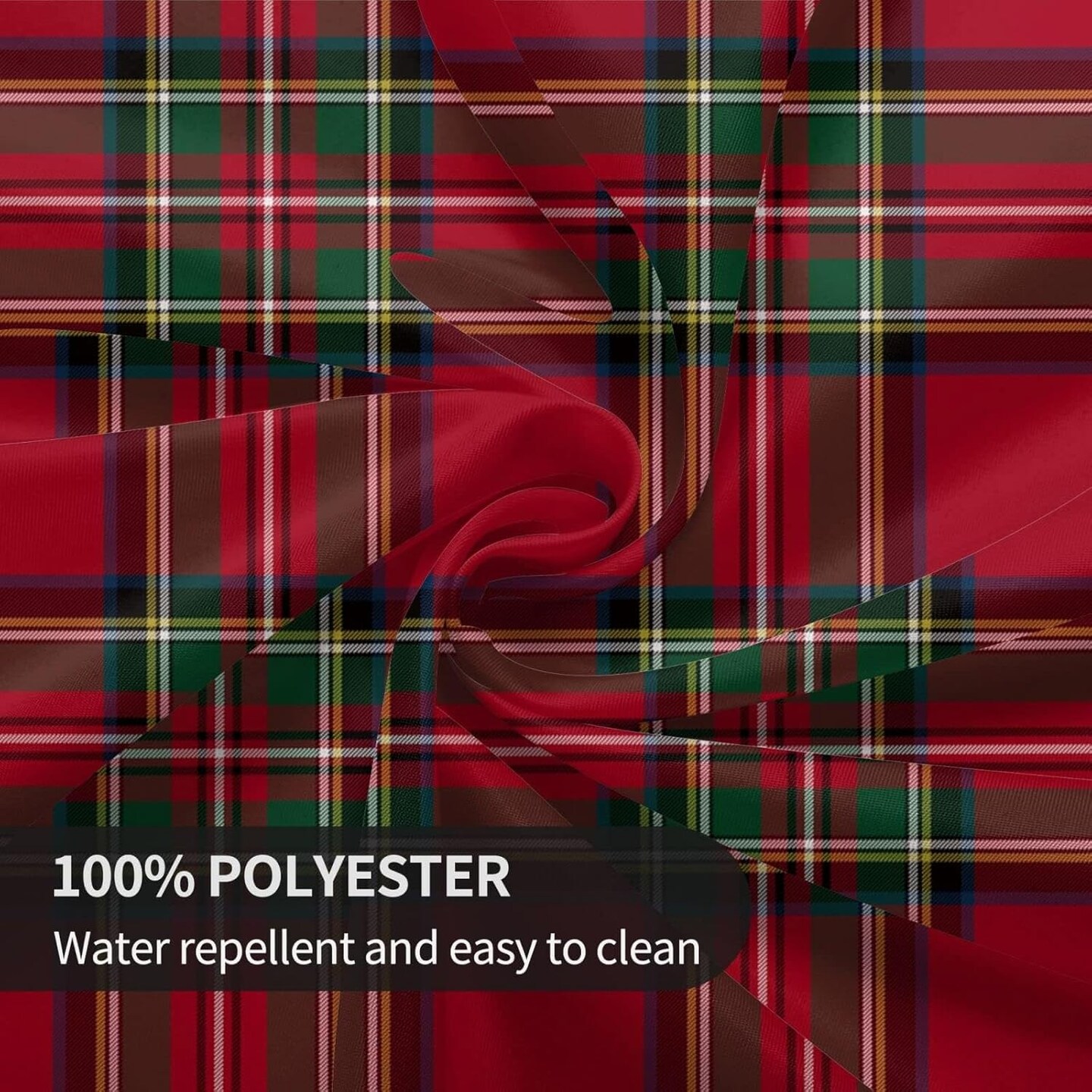 Checkered Christmas Tablecloth Round 70 Inch,Red Green Retro Plaid Table Cloth,Stain Resistance Polyester Winter Xmas Holiday Table Covers for Kitchen Dining,Small Tablecloth for Parties Picnic