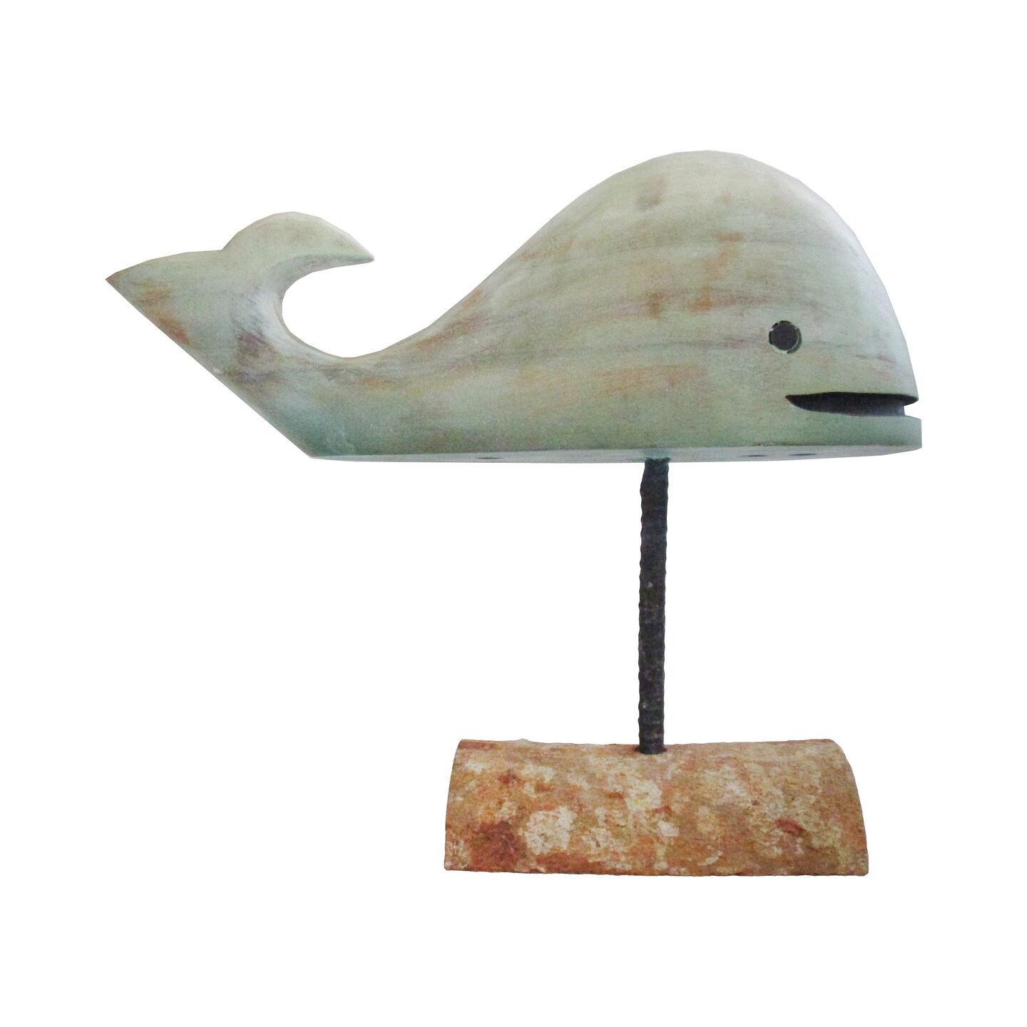 Whale Carved Wood Figure Figurine
