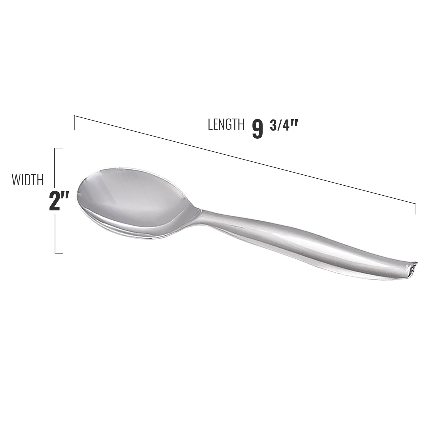 Silver Disposable Plastic Serving Flatware Set (150 Pairs)