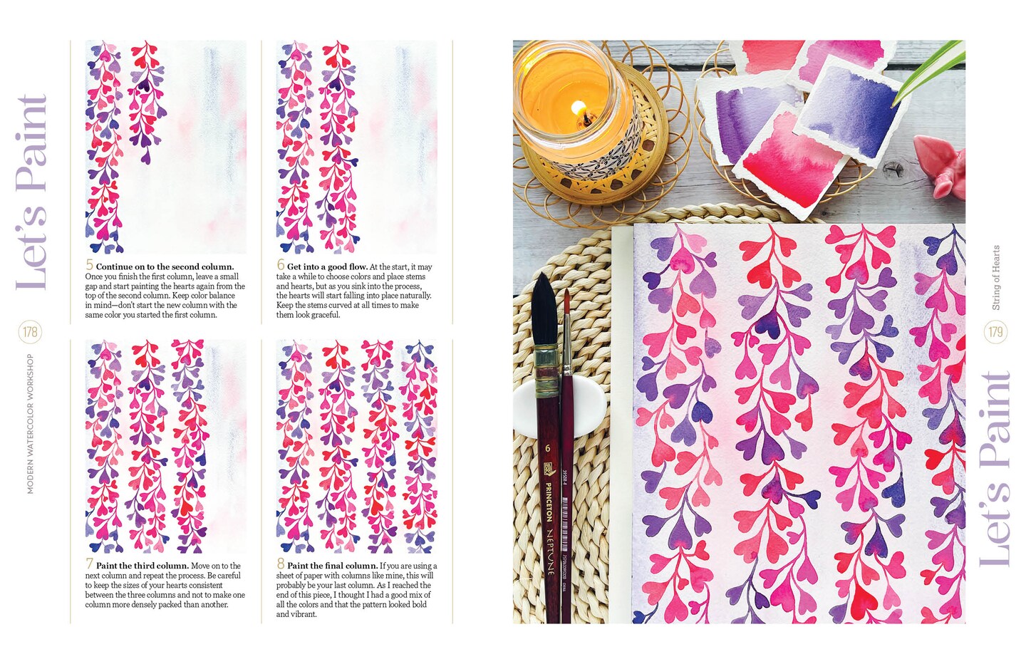 Modern Watercolor Workshop: Learn to Paint Geometric Shapes, Floral Designs & Other Repeat Patterns - A Calm & Creative Approach