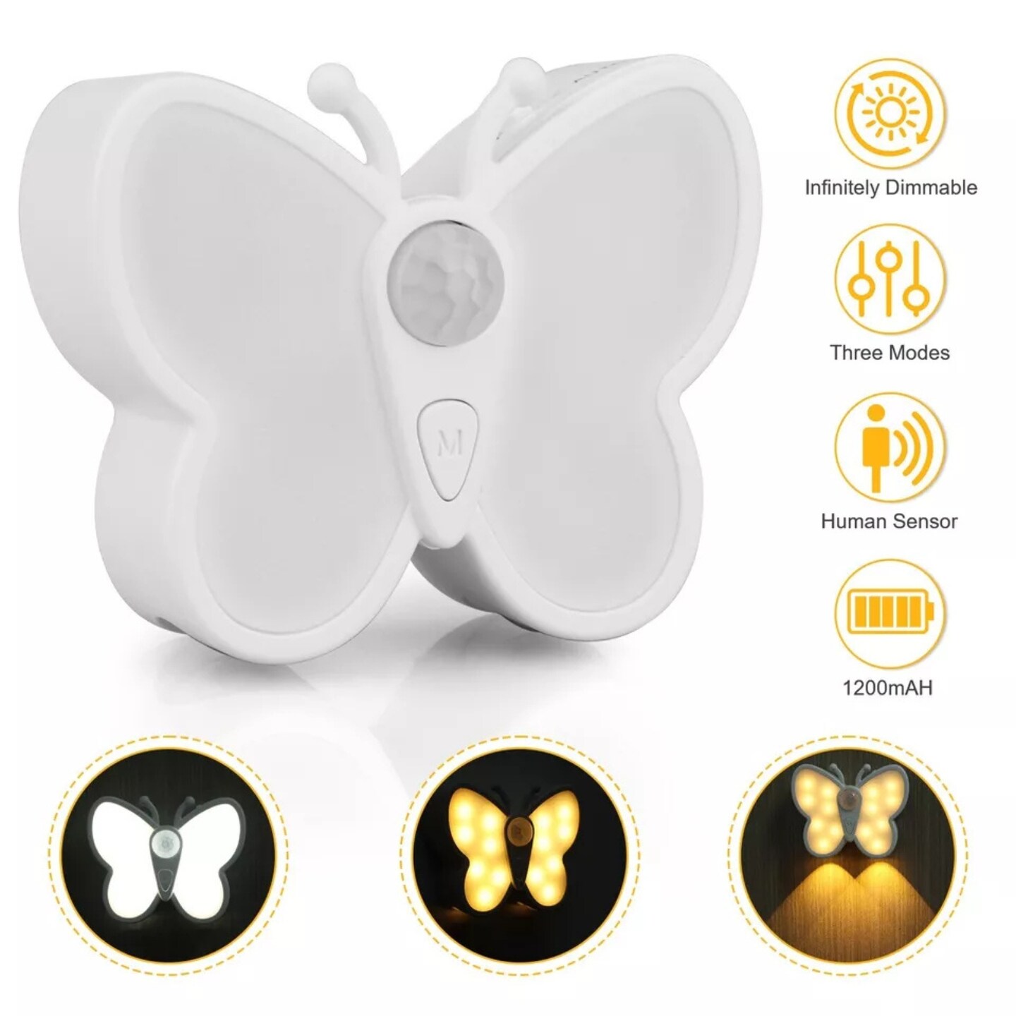 Kitcheniva Dimmable Wireless LED Motion Sensor Butterfly Light