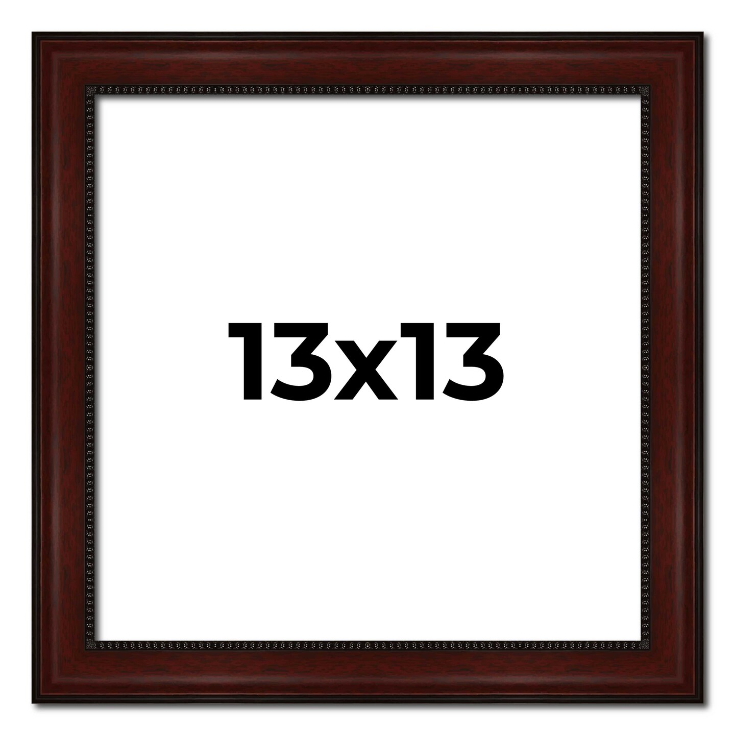 13x13 Distressed Brown Picture Frame - UV Acrylic, Foam Board Backing, Hanging Hardware