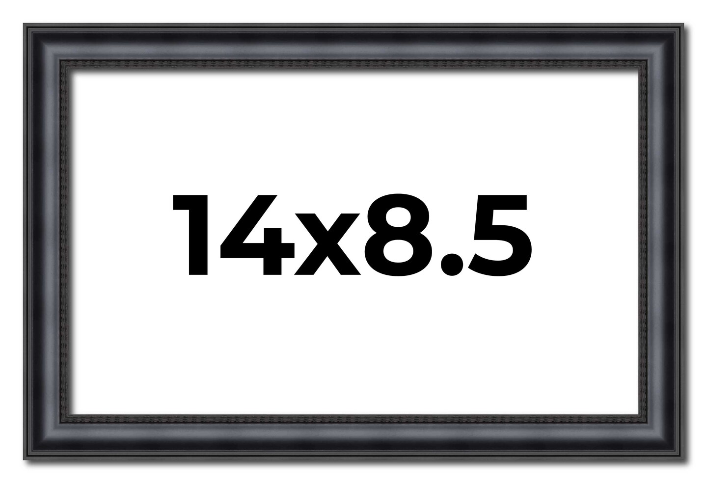 Photo Size Linear Black Picture Frame - UV Acrylic, Foam Board Backing, Hanging Hardware